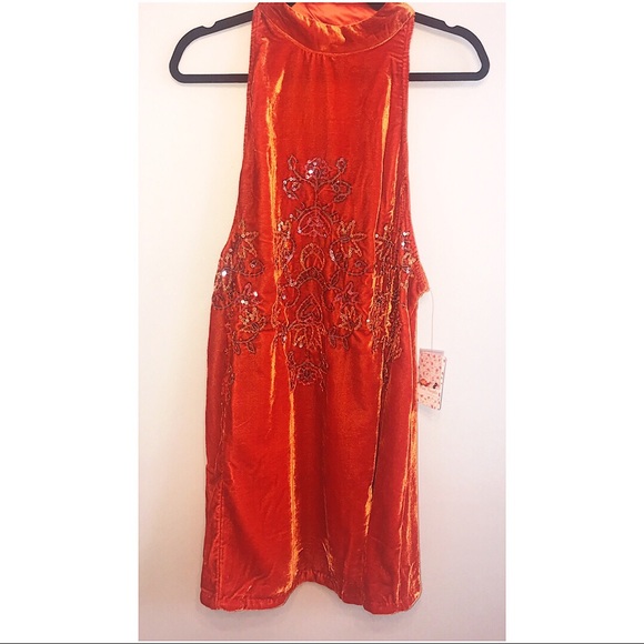 Free People | Jill’s Orange Swing Dress - Picture 3 of 8